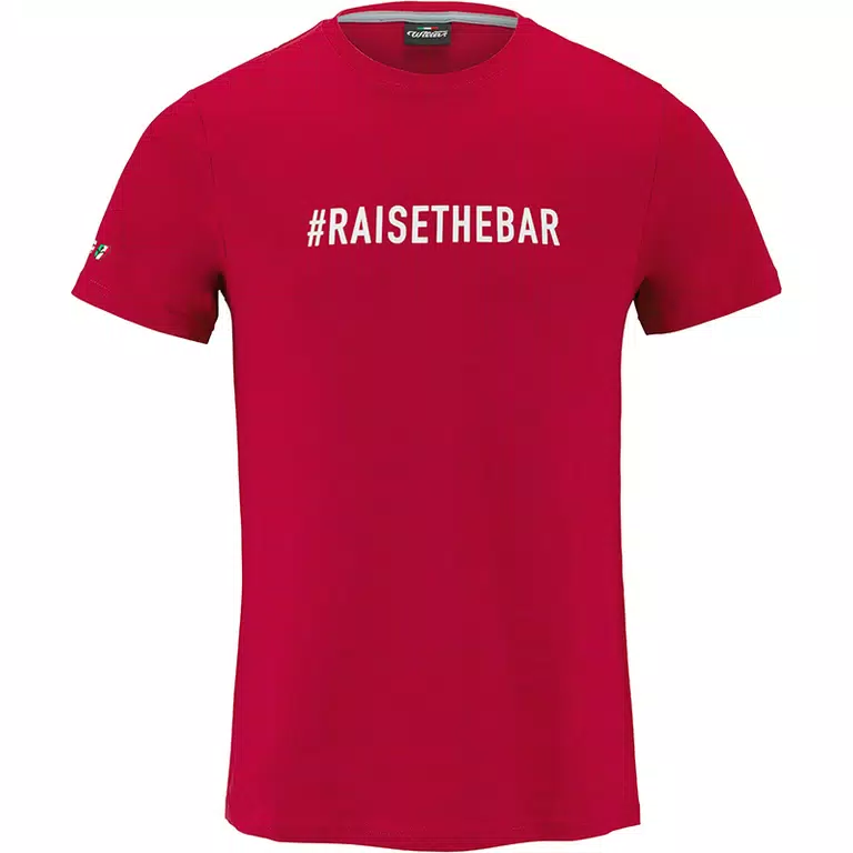 Camiseta #Raisethebar rojo