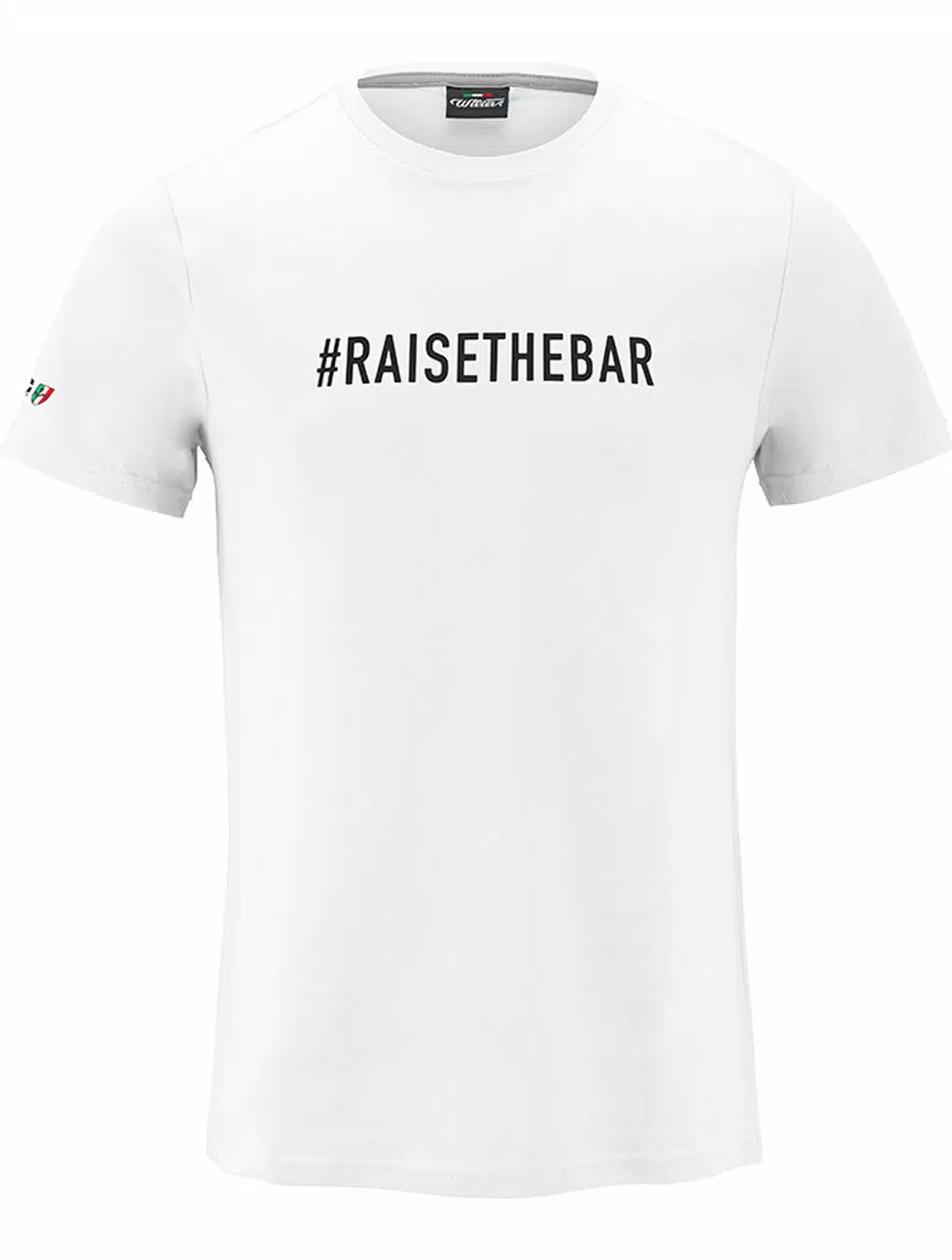 Camiseta #Raisethebar blanca